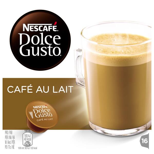 Capsule cafea NESCAFE Dolce Gusto Cafe Au Lait, 16 capsule, 160g