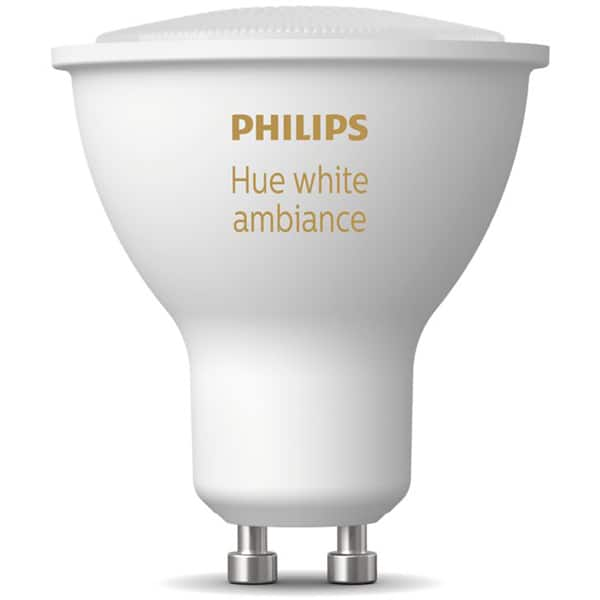 Bec LED Smart PHILIPS Hue 8719514339903, GU10, 5W, 350lm, Bluetooth, lumina variabila, compatibil Hue