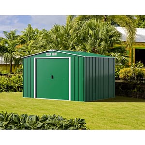 Casuta gradina DURAMAX Eco 10X8, otel, 322.1 x 242.2 x 196.1 cm, verde