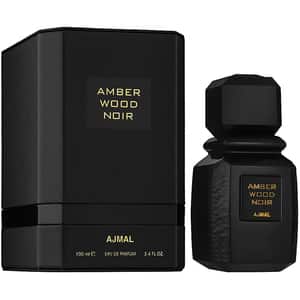 Apa de parfum AJMAL Amber Wood Noir, Unisex, 100ml