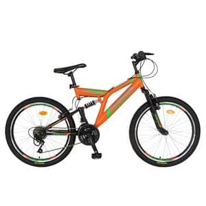 Bicicleta copii MTB RICH R2449A, roata 24", 18 viteze, frana V-Brake, portocaliu