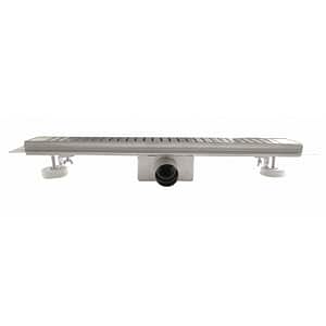Rigola dus ERMETIQ Retro VEN-S407J, inox, 400 x 70 mm, D 40/50mm, argintiu