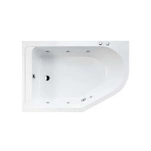 Cada baie cu hidromasaj FIBREX Scuba, montaj pe dreapta, acril, 150 x 100 cm, alb