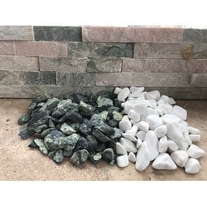 Piatra decorativa marmura, interior-exterior, verde, 1-3 cm, 20 Kg