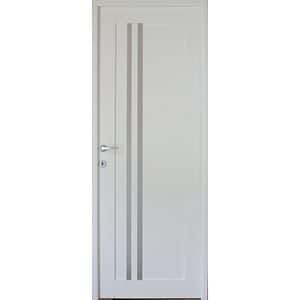 Usa interior Della, cu geam, reversibila, MDF, 78 x 203 cm, alb