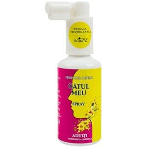 Spray de gat pentru adulti Gatul meu, cu propolis si miere, 50 ml, PRISACA TRANSILVANIA
