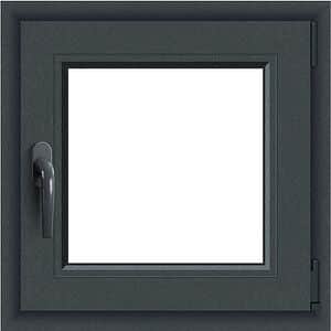 Fereastra termopan APLAST, PVC, 5 camere, 56 x 56 cm, deschidere oscilobatanta stanga, gri antracit