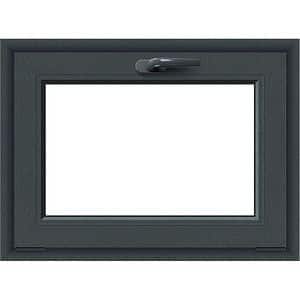 Fereastra termopan APLAST, PVC, 5 camere, 76 x 56 cm, deschidere batanta in jos, gri antracit