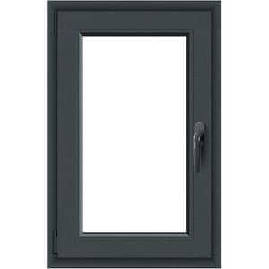 Fereastra termopan APLAST, PVC, 5 camere, 56 x 86 cm, deschidere oscilobatanta stanga, gri antracit