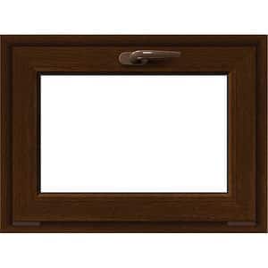 Fereastra termopan APLAST, PVC, 5 camere, 76 x 56 cm, deschidere batanta in jos, maro
