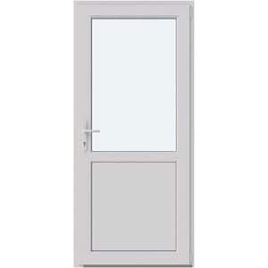 Usa intrare APLAST, cu geam, dreapta, PVC, 88 x 195 cm, alb