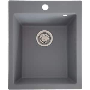Chiuveta bucatarie SANDONNA Vesta 40, 1 cuva, compozit granit, gri