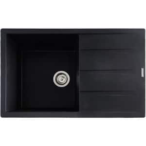 Chiuveta bucatarie SANDONNA Paullina 79, 1 cuva, picurator reversibil, compozit granit, negru