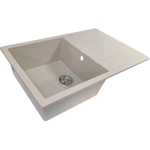 Chiuveta bucatarie SANDONNA Paullina 79, 1 cuva, picurator reversibil, compozit granit, bej