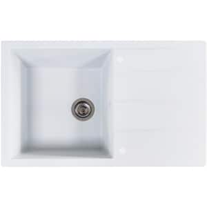Chiuveta bucatarie SANDONNA Paullina 79, 1 cuva, picurator reversibil, compozit granit, alb