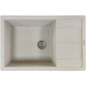 Chiuveta bucatarie SANDONNA Ewelina 78, 1 cuva, picurator reversibil, compozit granit, bej