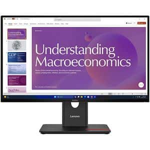 Monitor LED IPS LENOVO ThinkVision T24D-40, 23.8", Full HD, 120 Hz, negru
