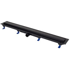 Rigola dus FLUIDMASTER 675026, gratar inox, D 40mm, 85 cm, negru