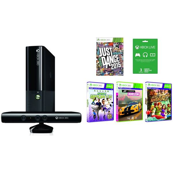 Consola Microsoft Xbox 360 500gb Kinect Sensor 4 Jocuri Kinect Sports Forza Horizon Kinect