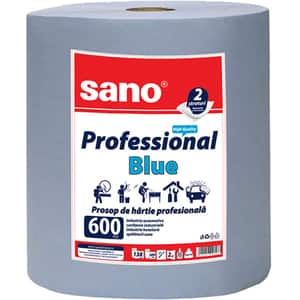 Prosoape de hartie SANO Professional Blue 600, 2 straturi, 1 rola
