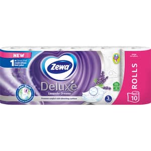 Hartie igienica ZEWA Deluxe Lavender dreams, 3 straturi, 10 role
