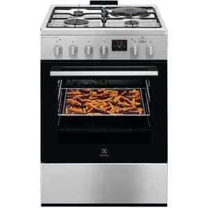 Aragaz ELECTROLUX LKM660222X, 4 arzatoare, Gaz + Electric, L 60 cm, Grill, inox