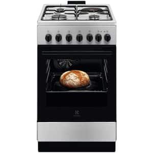Aragaz ELECTROLUX LKM520011X, 4 arzatoare, Gaz + Electric, L 50 cm, Grill, inox