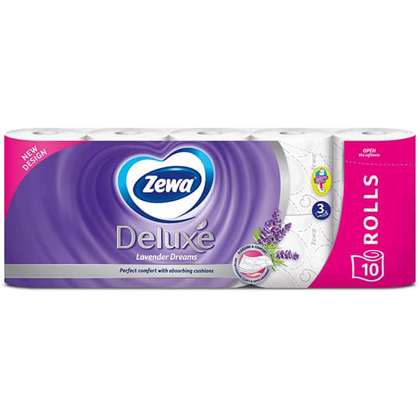 Hartie Igienica Zewa Deluxe Lavender Dreams 3 Straturi 10 Role