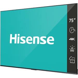 Display profesional HISENSE 75DP30FE, 75", 4K UHD, 60Hz, Wi-Fi, negru
