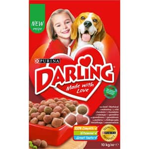 Hrana uscata pentru caini DARLING Adult, Vita si Legume, 10 kg