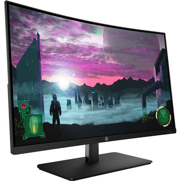Monitor Gaming curbat LED VA HP 27x, 27", Full HD, 144Hz, AMD Freesync, negru