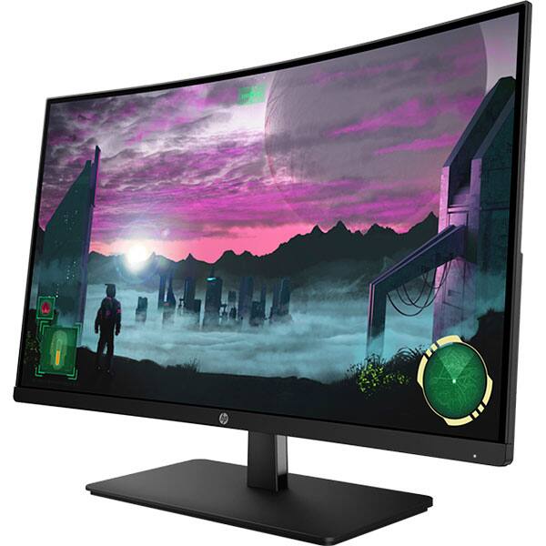 Monitor Gaming curbat LED VA HP 27x, 27", Full HD, 144Hz, AMD Freesync, negru