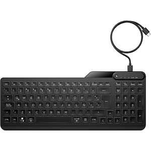 Tastatura cu fir HP 400, USB, negru