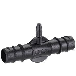 Conector T pentru microirigatii Claber, 1/2-1/4, plastic, negru, 2 bucati