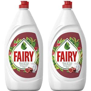 Pachet 2 x Detergent de vase FAIRY Clean & Fresh Pomegranate, 1.3 l