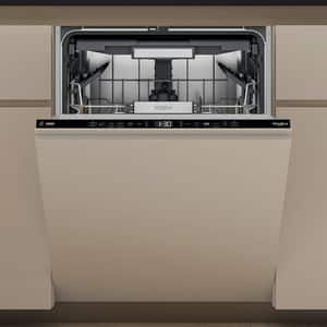 Masina de spalat vase incorporabila WHIRLPOOL W7I HT40 T, MaxiSpace, 6th Sense, 15 seturi, 8 programe, 60 cm, Clasa C, panou comanda negru