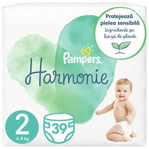 Scutece PAMPERS Harmonie Value Pack nr 2, Unisex, 4-8 kg, 39 buc