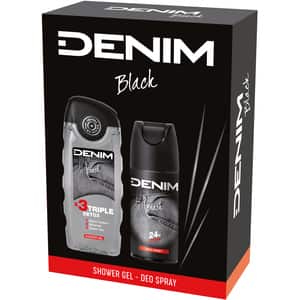 Set ingrijire corp DENIM Black: Gel de dus, 250ml + Deodorant spray, 150ml