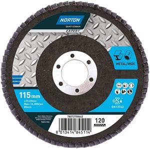 Disc lamelar frontal Norton, 115x22mm, P120