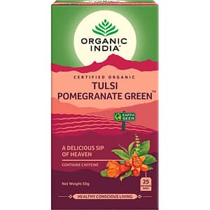 Ceai ORGANIC INDIA Tulsi Rodie si Ceai Verde, 25 plicuri, 50g