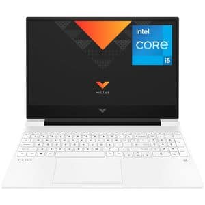 Laptop gaming Victus by HP 15-fa0028nq, Intel Core i5-12450H pana la 4.4GHz, 15.6" Full HD, 16GB, SSD 512GB, NVIDIA GeForce RTX 3050 4GB, Free DOS, alb
