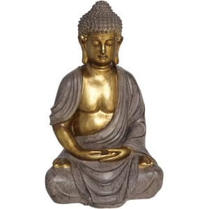Statueta decorativa Buddha Zuli, rasina, 16 x 20 x 31 cm, auriu