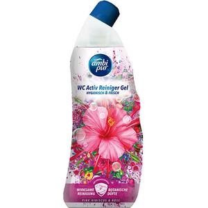 Solutie curatare toaleta AMBIPUR Pink Hibiscus & Rose, 750 ml
