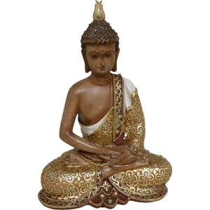 Statueta decorativa Buddha Ajala, rasina, 11 x 20 x 28 cm, auriu