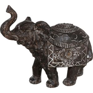 Statueta decorativa Elefant Shashi 2, rasina ABS, 12 x 25 x 23 cm, gri