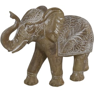 Statueta decorativa Elefant Hara, rasina ABS, 9 x 25 x 18 cm, maro