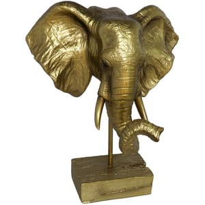 Statueta decorativa Elefant Lanka, rasina ABS, 19 x 28 x 33 cm, auriu