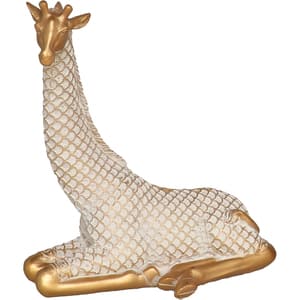 Statueta decorativa Girafa, rasina ABS, 11 x 19 x 22 cm, auriu