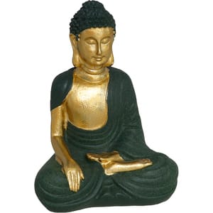 Statueta decorativa Buddha Mini, rasina ABS, 5 x 8 x 11 cm, auriu
