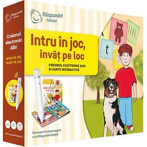 Pachet carte interactiva si creion RASPUNDEL ISTETEL: Intru in joc invat pe loc 69365, 5 ani+, multicolor